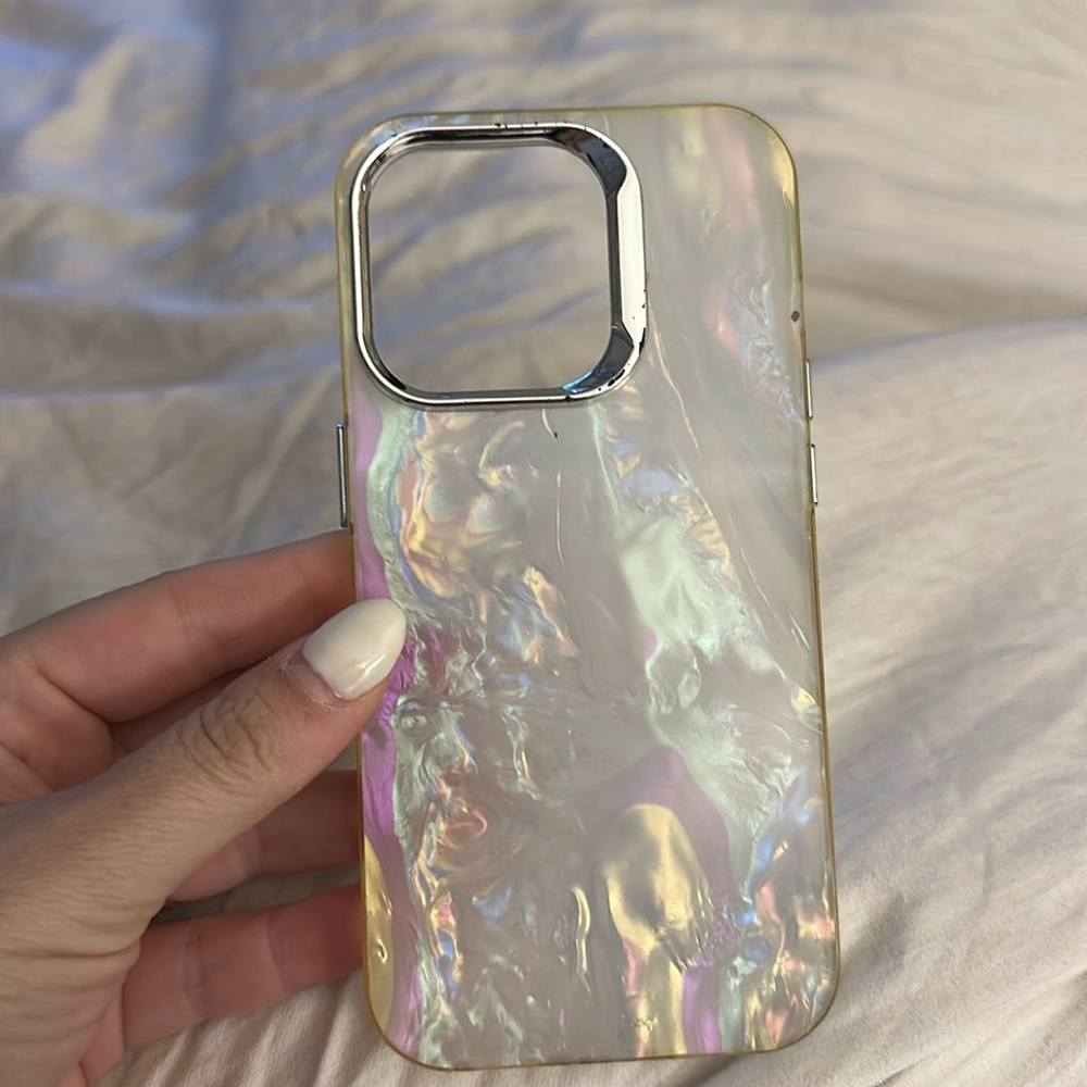 Iridescent iPhone 14 Pro phone case